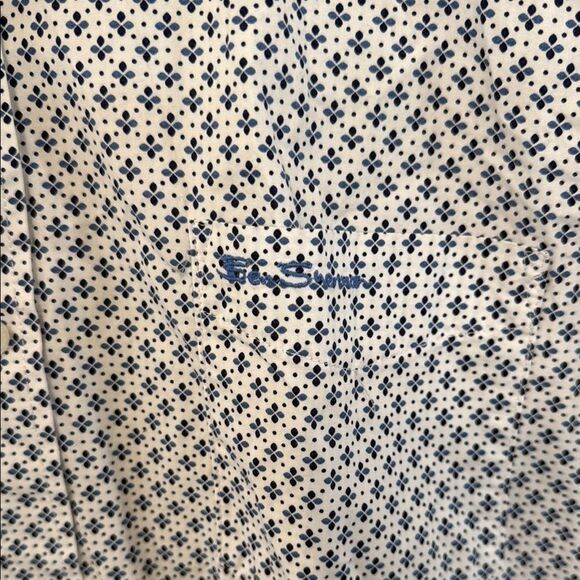 Ben Sherman Men's White and Blue Patterned Shirt Sz XXL - Picture 2 of 3